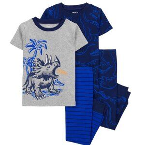 NWT Carter's Baby Boy 4-Piece Dinosaur Cotton Blend Pajamas